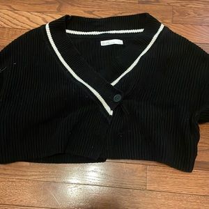 Cropped black sweater